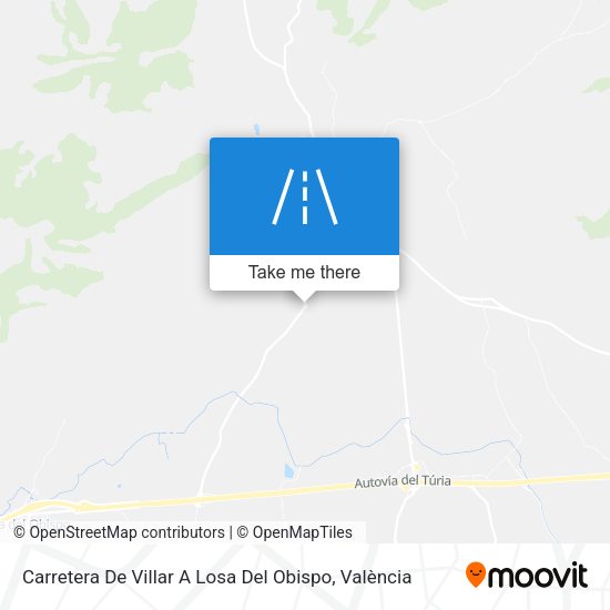 Carretera De Villar A Losa Del Obispo map
