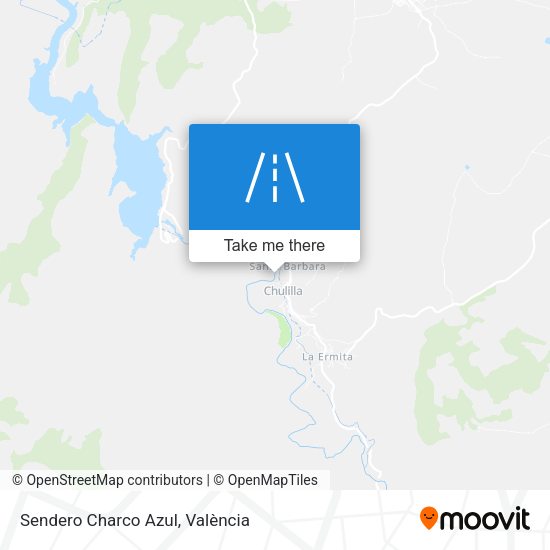 Sendero Charco Azul map