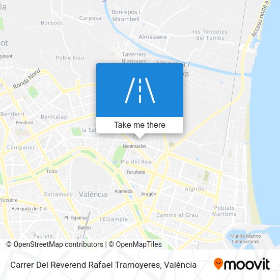 Carrer Del Reverend Rafael Tramoyeres map