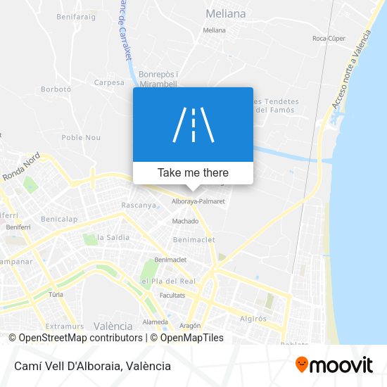 Camí Vell D'Alboraia map