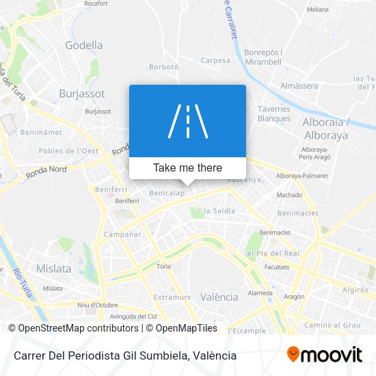 Carrer Del Periodista Gil Sumbiela map