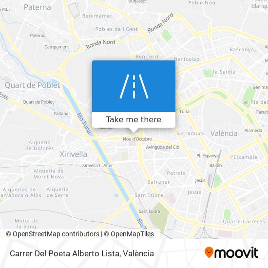 mapa Carrer Del Poeta Alberto Lista