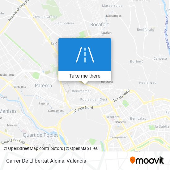 mapa Carrer De Llibertat Alcina