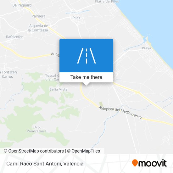 Camì Racò Sant Antoni map