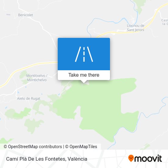 Camí Plà De Les Fontetes map