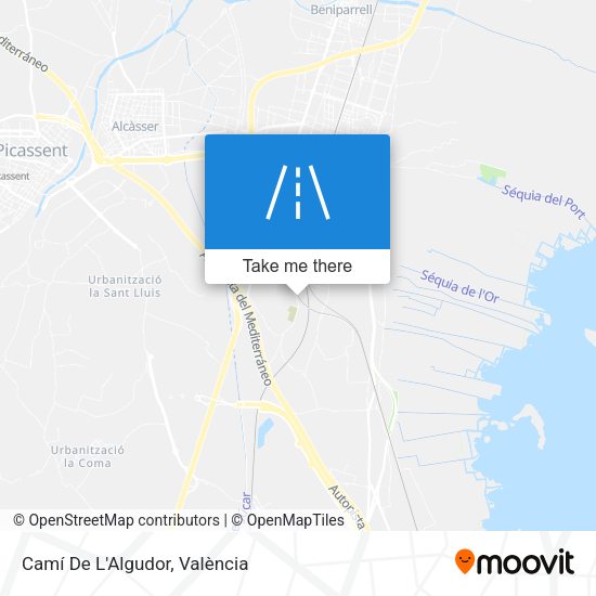 Camí De L'Algudor map
