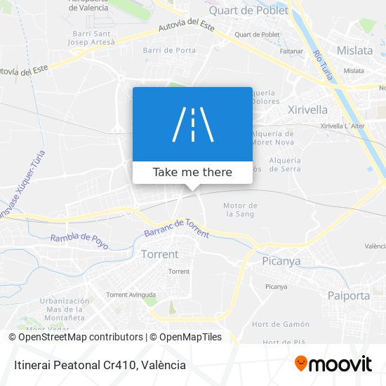 mapa Itinerai Peatonal Cr410