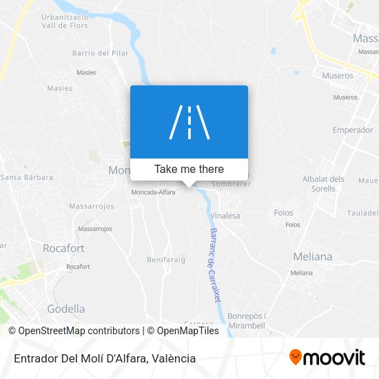 Entrador Del Molí D'Alfara map