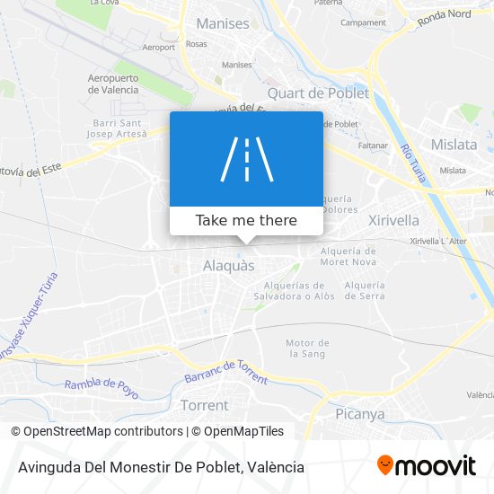 Avinguda Del Monestir De Poblet map