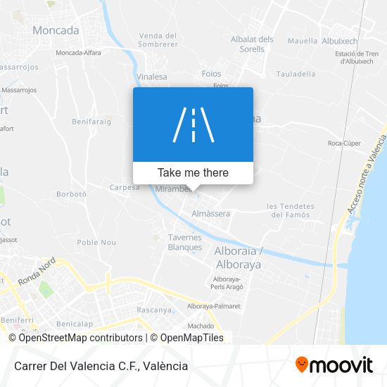 Carrer Del Valencia C.F. map