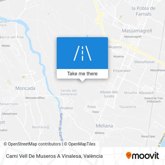 Camí Vell De Museros A Vinalesa map