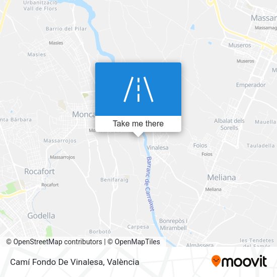 Camí Fondo De Vinalesa map