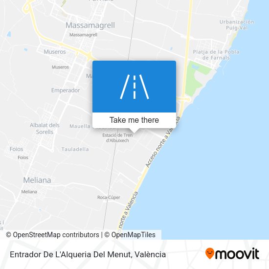 Entrador De L'Alqueria Del Menut map