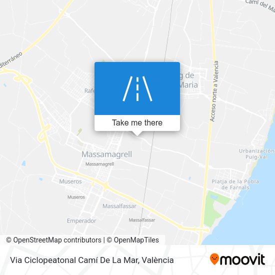 Via Ciclopeatonal Camí De La Mar map