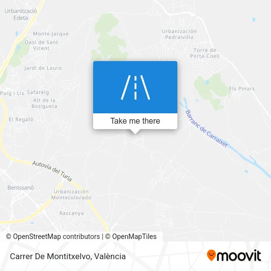 Carrer De Montitxelvo map