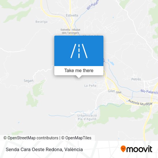 Senda Cara Oeste Redona map