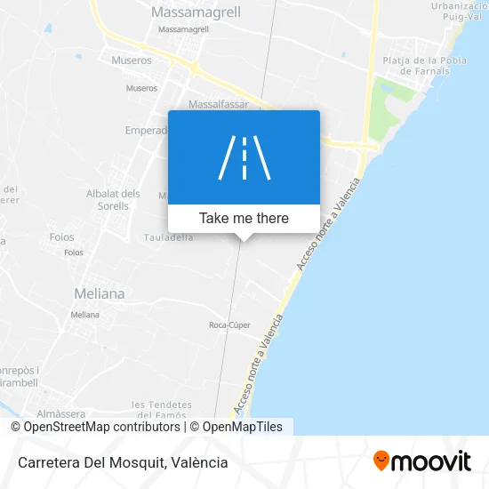 Carretera Del Mosquit map
