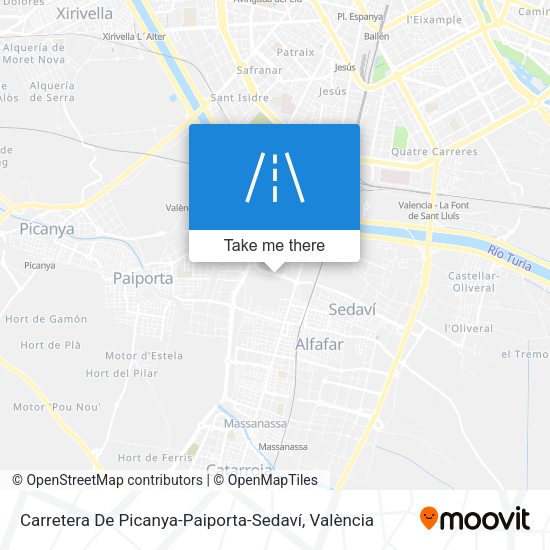 Carretera De Picanya-Paiporta-Sedaví map