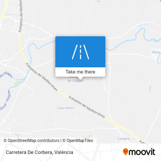 Carretera De Corbera map