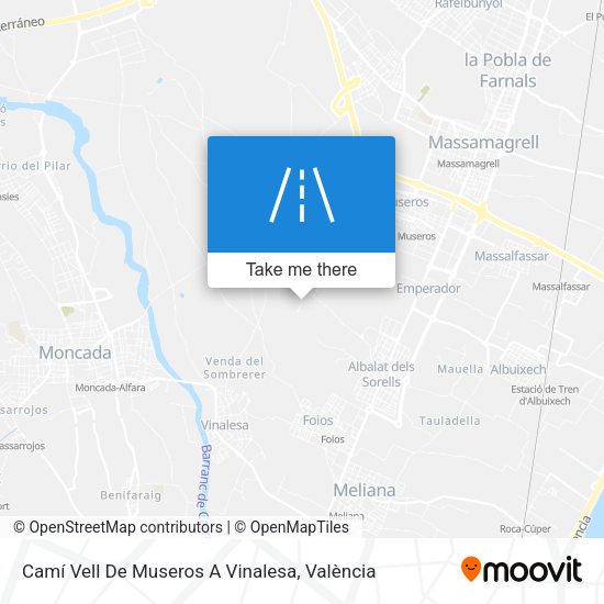 Camí Vell De Museros A Vinalesa map