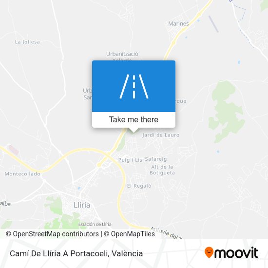 Camí De Llíria A Portacoeli map