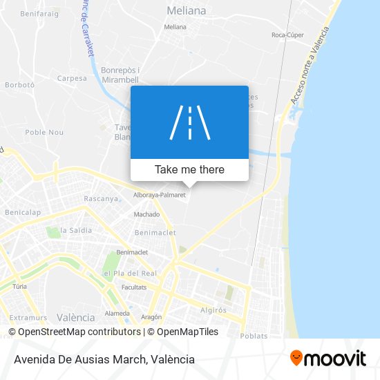 mapa Avenida De Ausias March