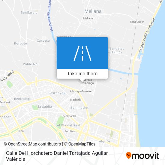 Calle Del Horchatero Daniel Tartajada Aguilar map