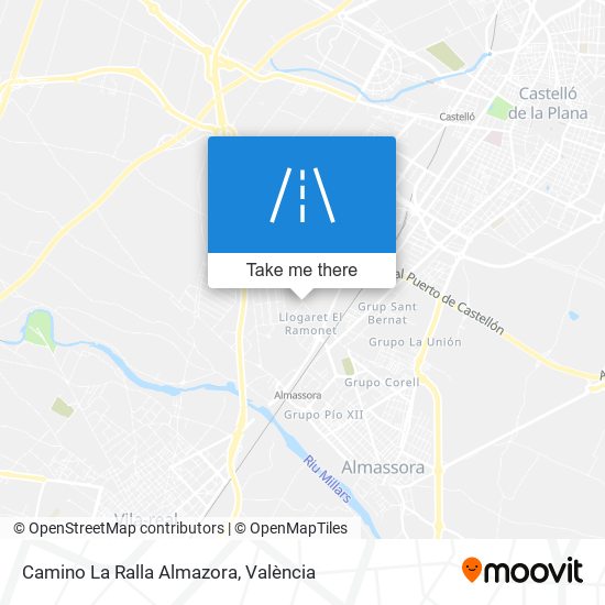 Camino La Ralla Almazora map