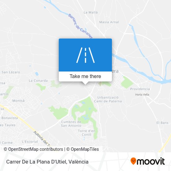 Carrer De La Plana D'Utiel map