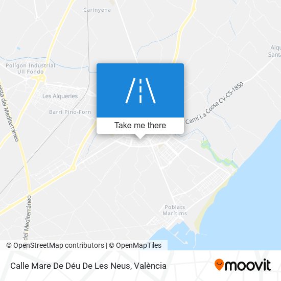 Calle Mare De Déu De Les Neus map
