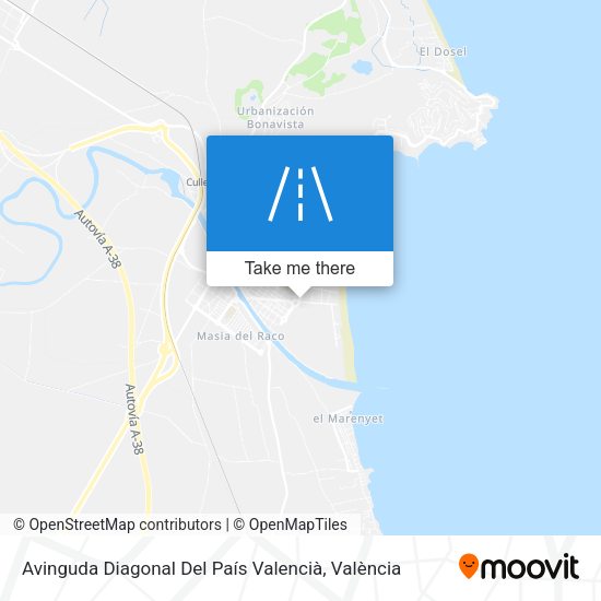 Avinguda Diagonal Del País Valencià map