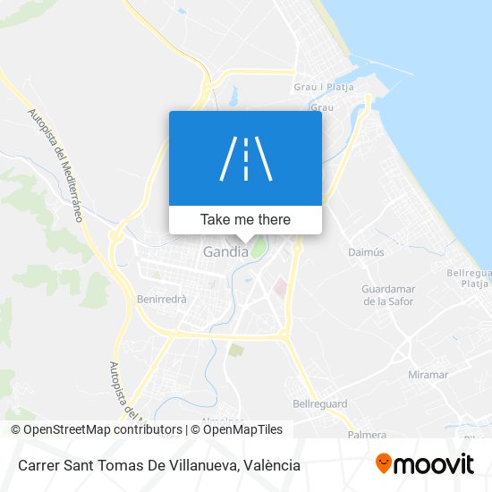 mapa Carrer Sant Tomas De Villanueva