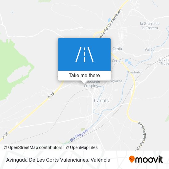 Avinguda De Les Corts Valencianes map