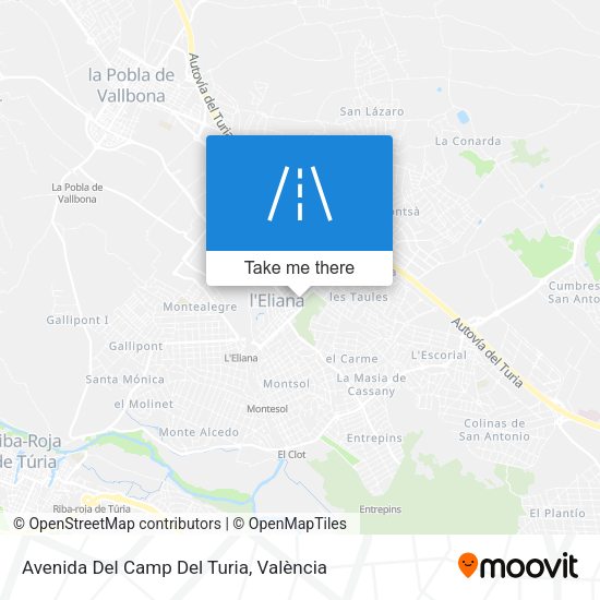Avenida Del Camp Del Turia map