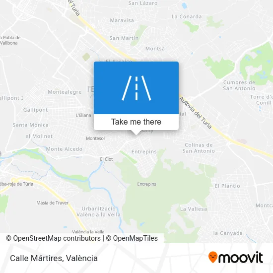 Calle Mártires map