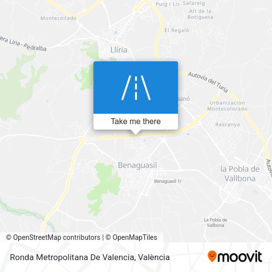 Ronda Metropolitana De Valencia map