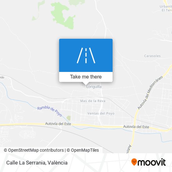 mapa Calle La Serrania