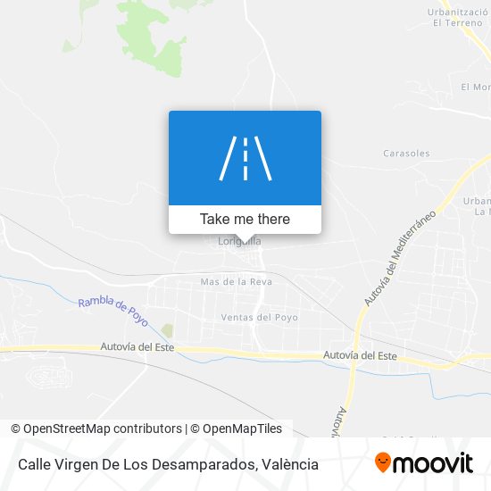 mapa Calle Virgen De Los Desamparados