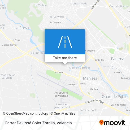 Carrer De José Soler Zorrilla map