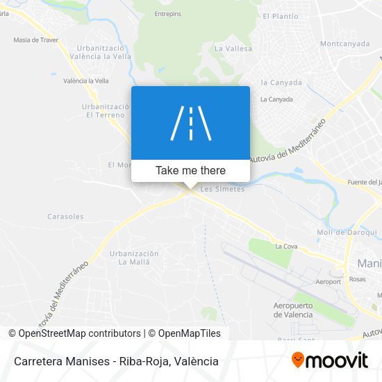 Carretera Manises - Riba-Roja map