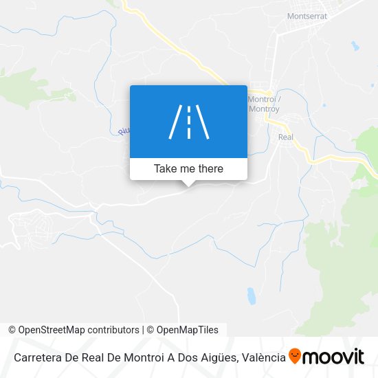 Carretera De Real De Montroi A Dos Aigües map