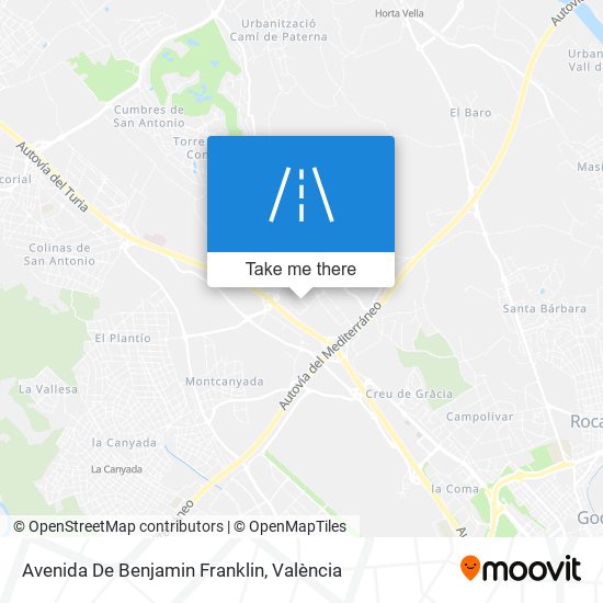 mapa Avenida De Benjamin Franklin