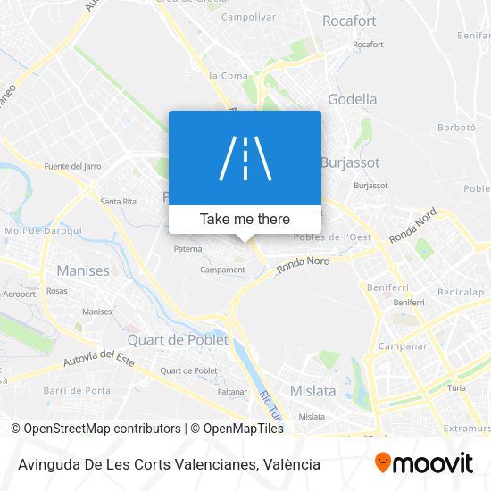 Avinguda De Les Corts Valencianes map