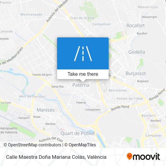 Calle Maestra Doña Mariana Colás map