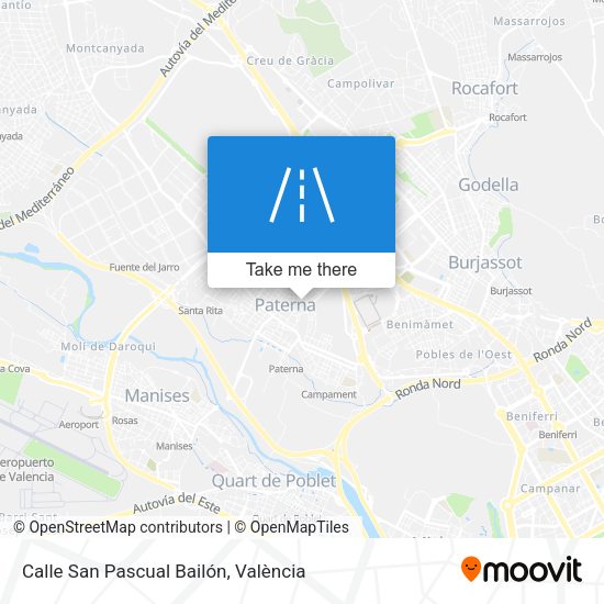 Calle San Pascual Bailón map