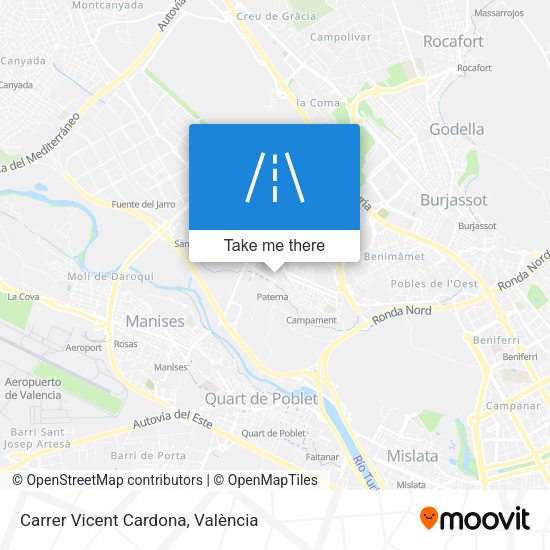 Carrer Vicent Cardona map