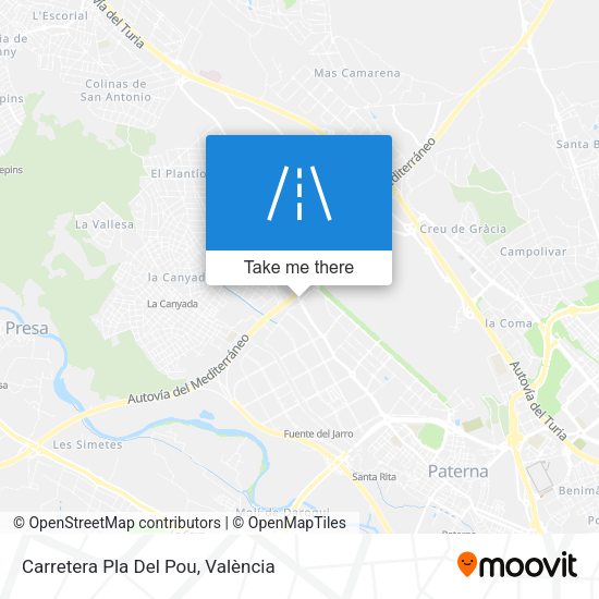 Carretera Pla Del Pou map