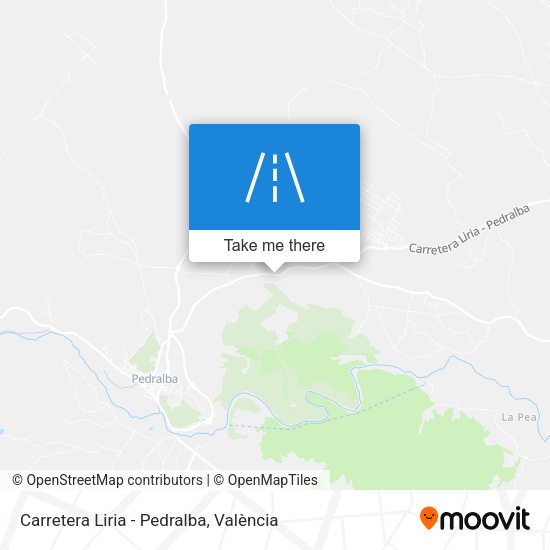 Carretera Liria - Pedralba map