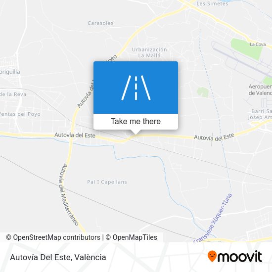 Autovía Del Este map
