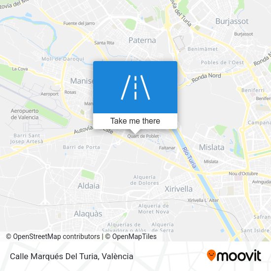 Calle Marqués Del Turia map